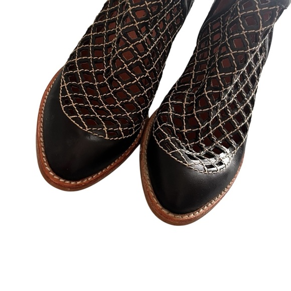 Jeffrey Campbell Black Taggart Boho Booties NWOB Size 7 - Picture 5 of 11